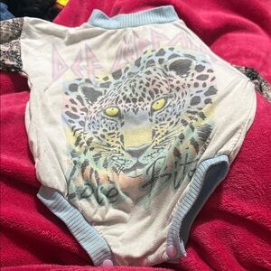 Graphic Leopard Print Onesie